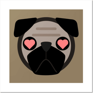 A Pug in love Posters and Art